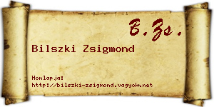 Bilszki Zsigmond névjegykártya